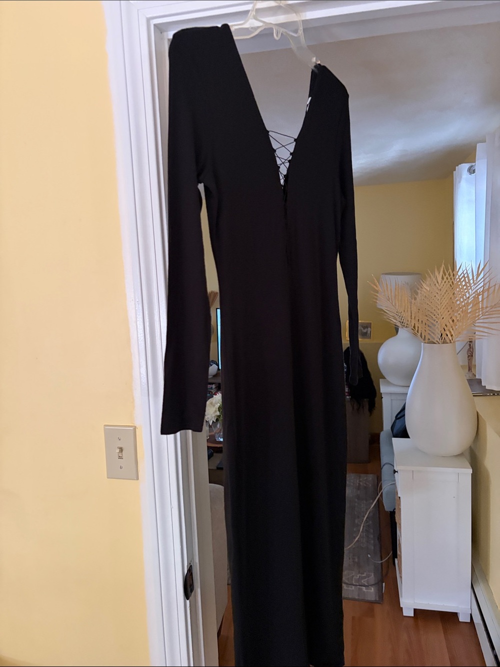Alexander Wang Lace Midi Dress Black Lace-Up Maxi Dress Medium